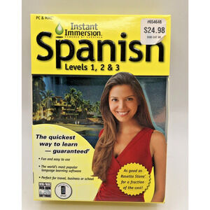 NEW SEALED PC and Mac Instant Immersion Spanish Levels 1 2 & 3 Learning Software
